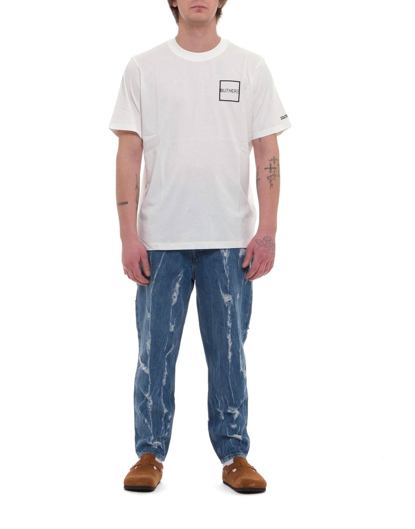 T-shirt man eotm136ag95 blanc out there