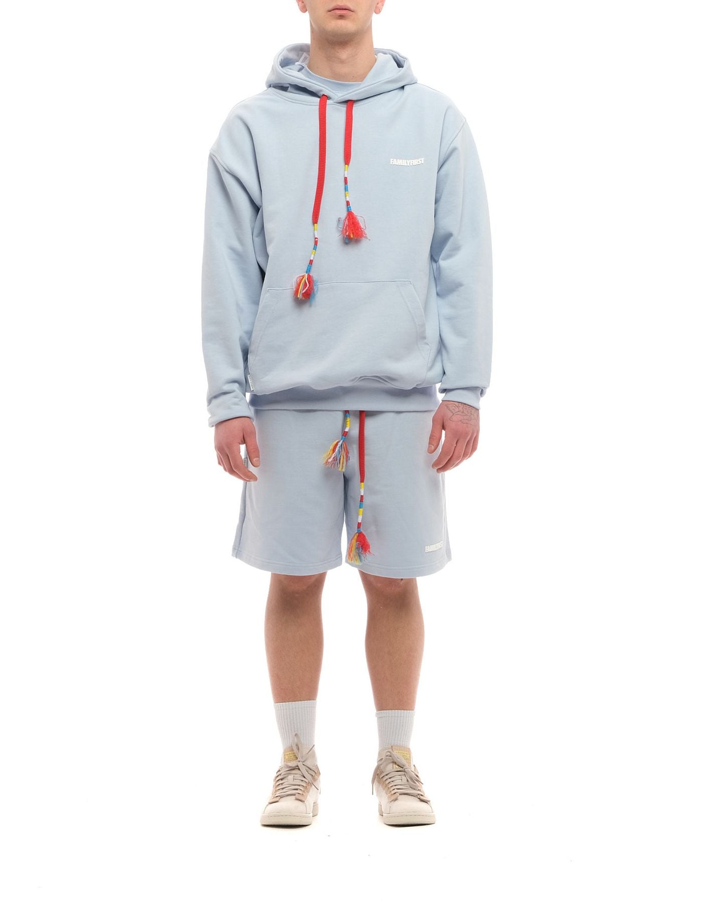 Hoodie for man SYMBOL LIGHT BLUE Family First