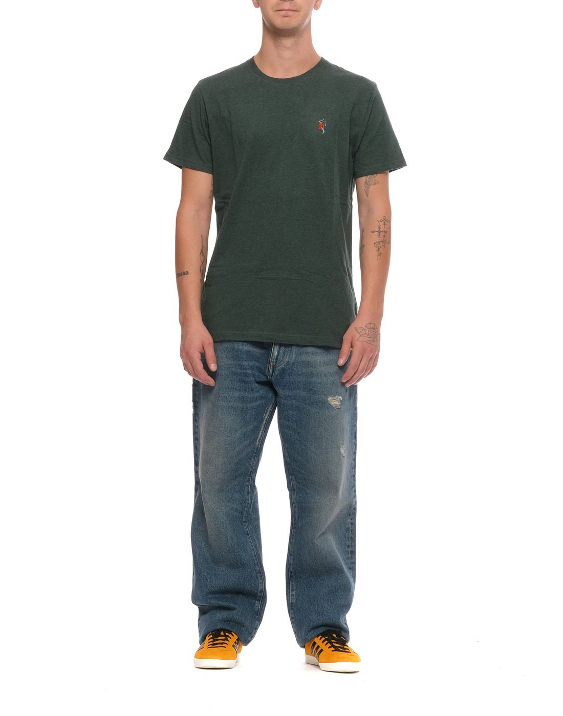 T-shirt pour l'homme 1294 vert foncé REVOLUTION