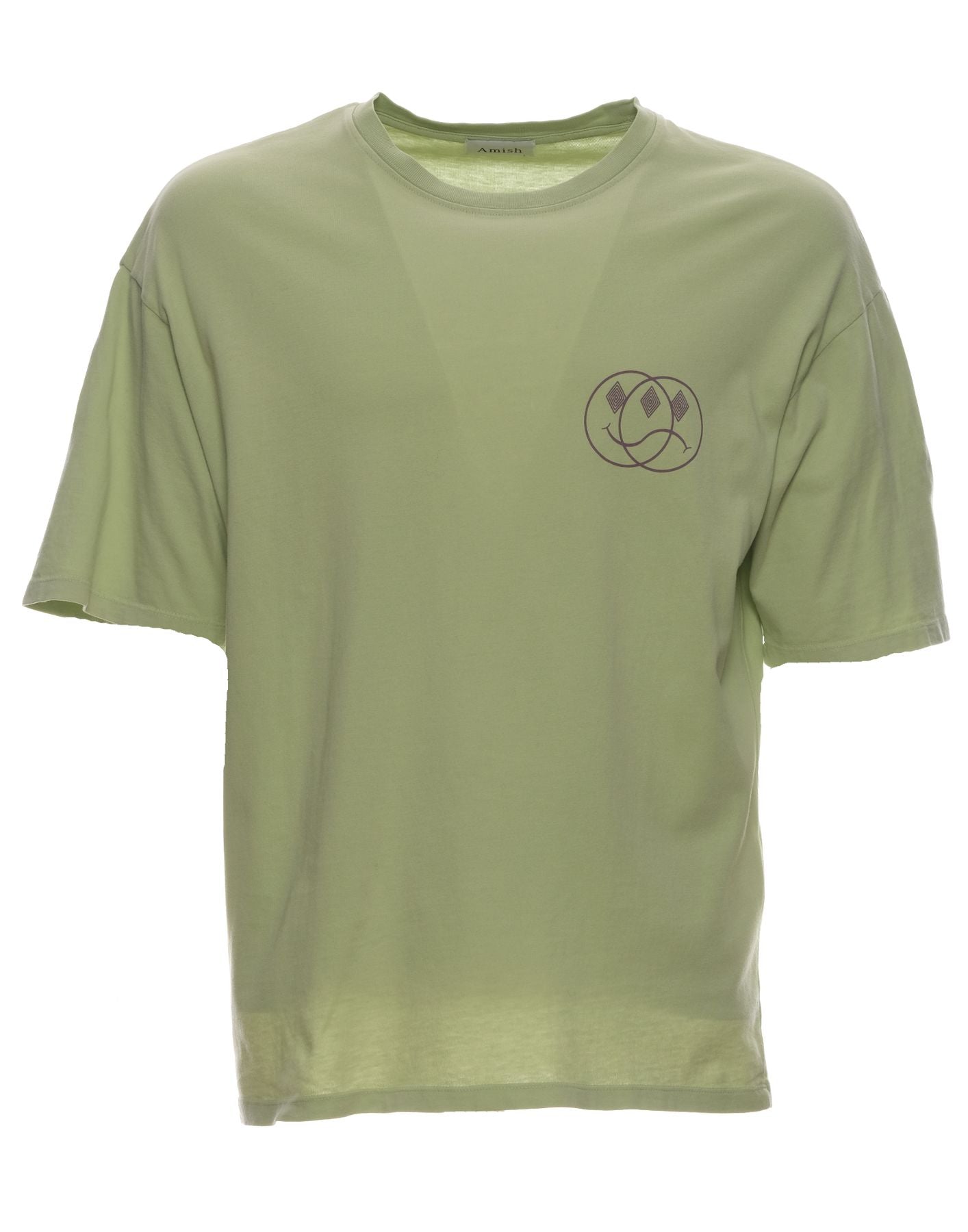 티셔츠 맨 P23AMU029CA16XXXX 옅은 녹색 Amish