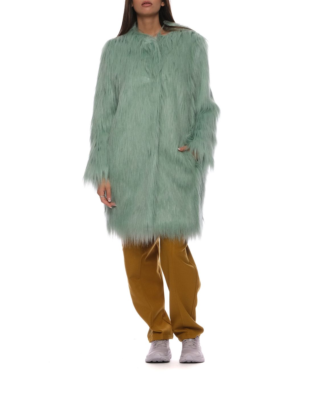 Coat for woman M802KO B0054 LIGHT GREEN ALABAMA MUSE