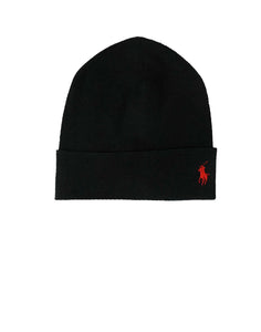 Black polo outlet knit hat