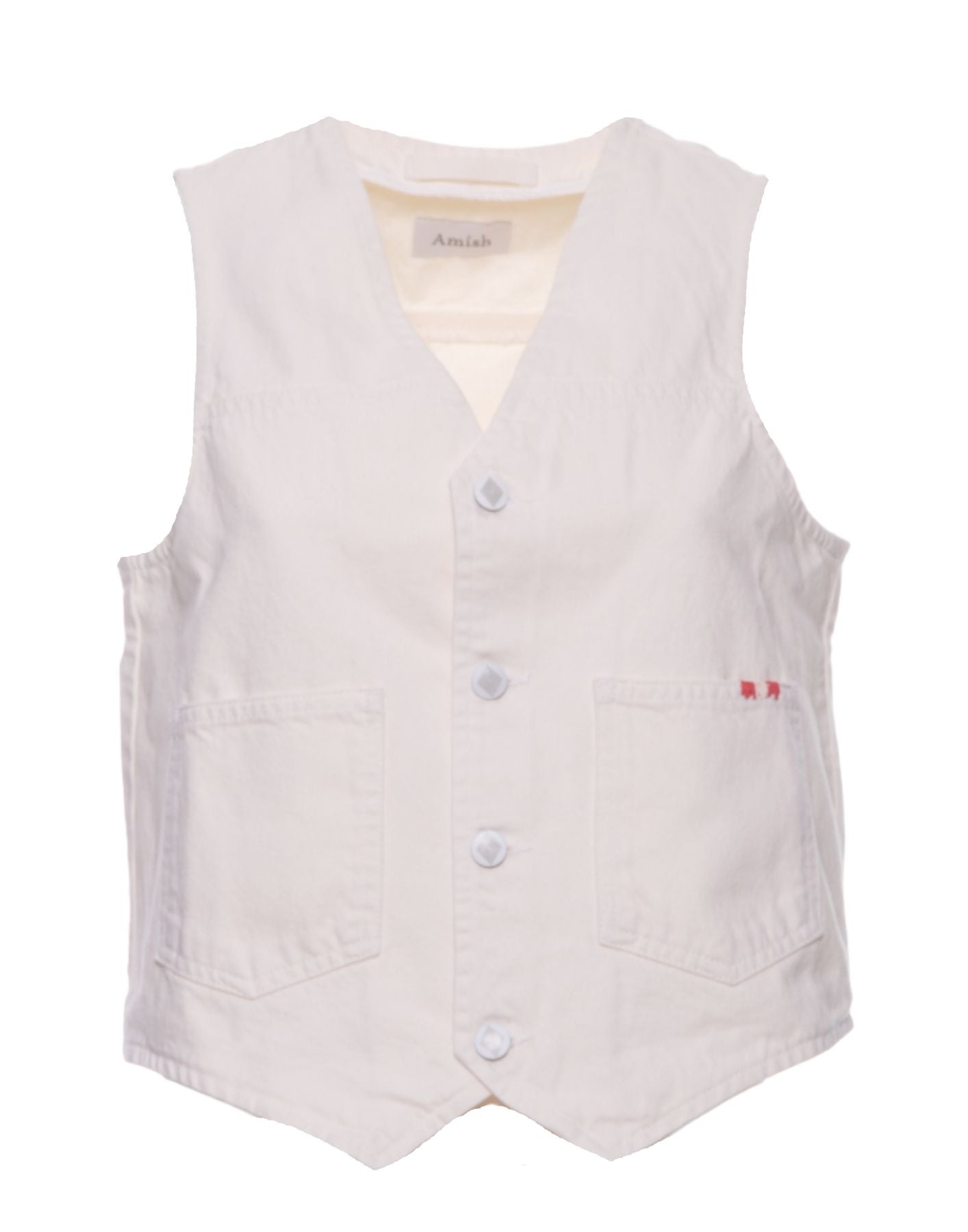 Vest for woman AMD078P3200111 OFF WHITE Amish