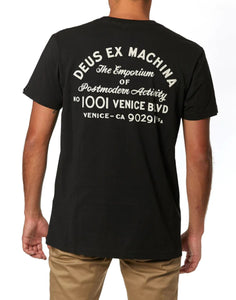 Camiseta para el hombre DMS41065A Venecia Negro Deus Ex Machina