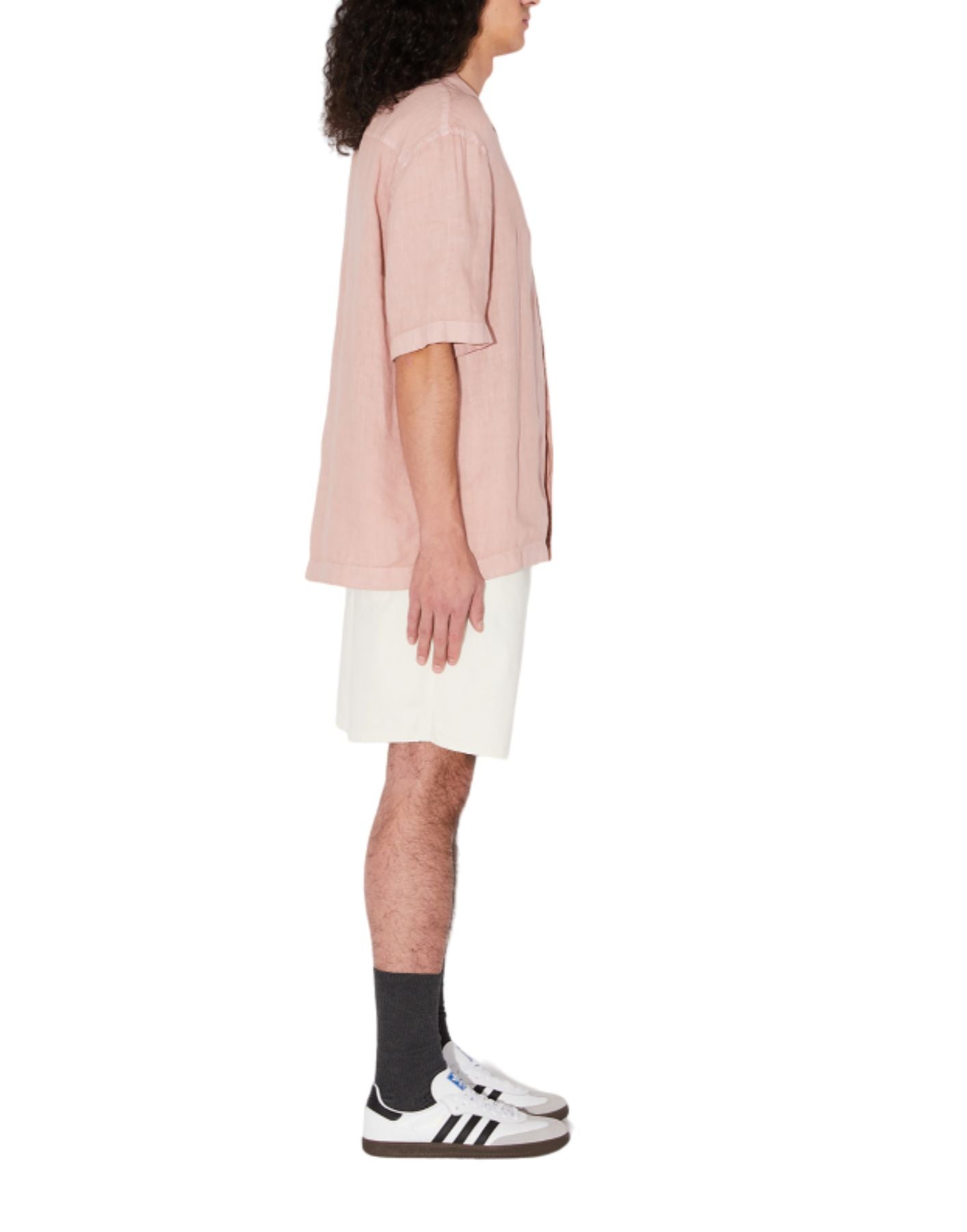 Camisa para el hombre amu110pa220569 rosa gris Amish