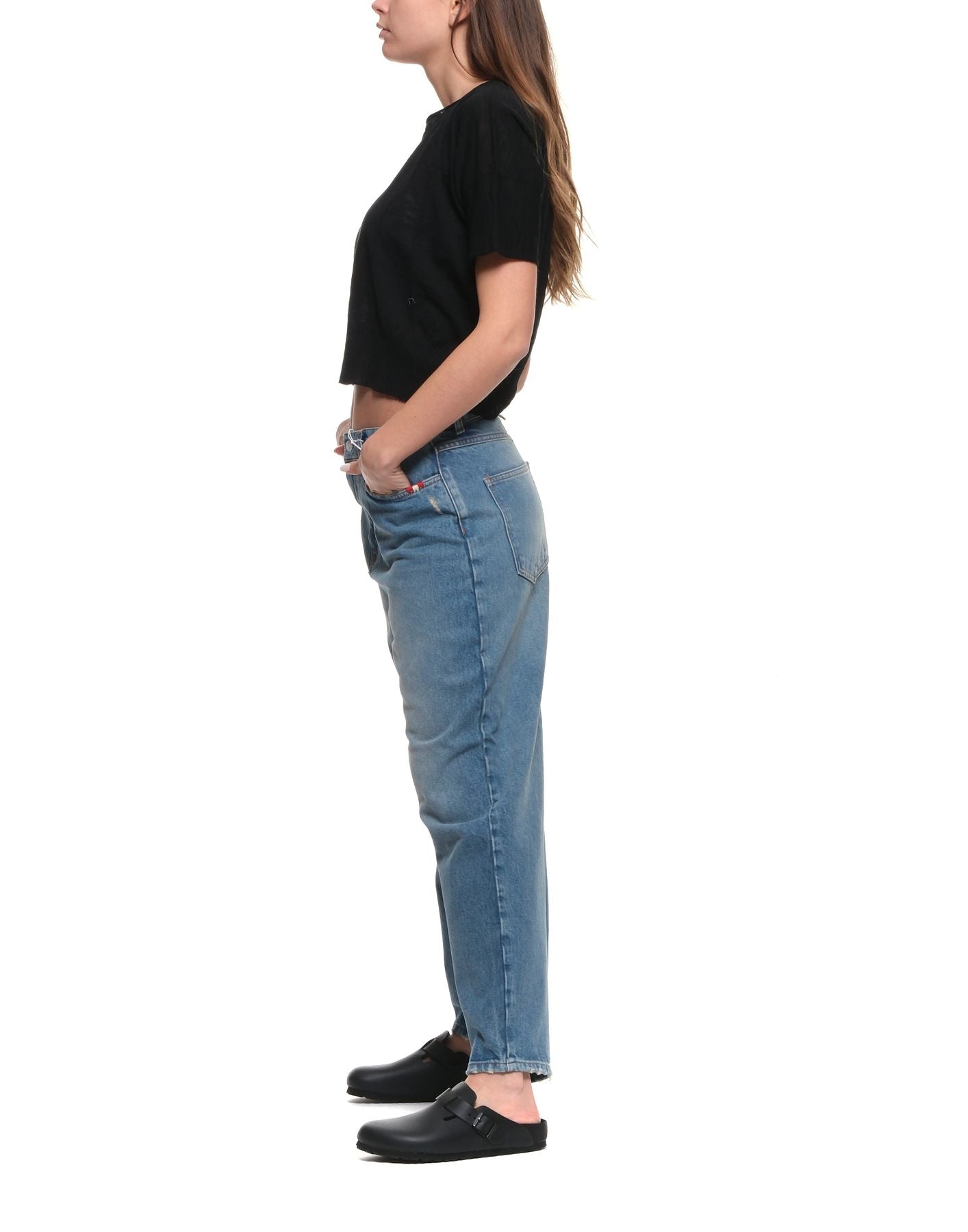 여자를위한 티셔츠 CFDTRW5403 10 검은 색 TRANSIT